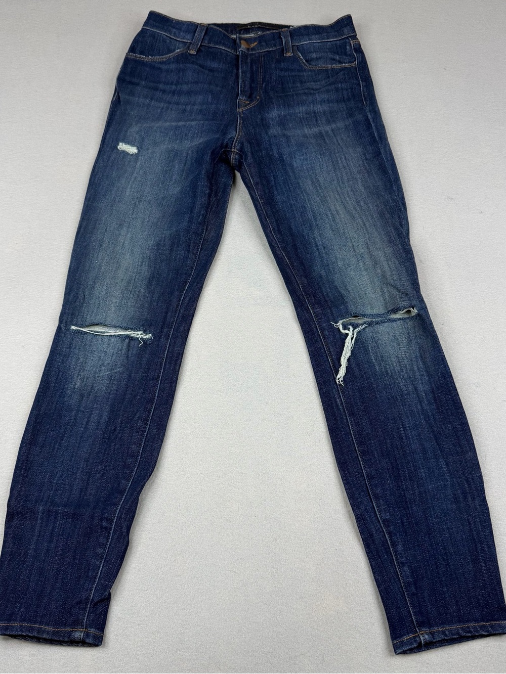 J Brand Alana Jeans 25 Volatile High Rise Crop Skinny Distressed Dark Wash